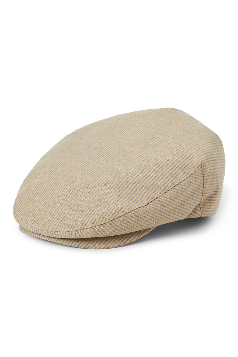 Hooligan Striped Snap Cap, Main, color, BEIGE
