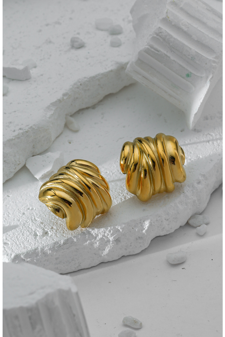 Dazzle Dream Twirl Hoop Earrings, Alternate, color, Gold