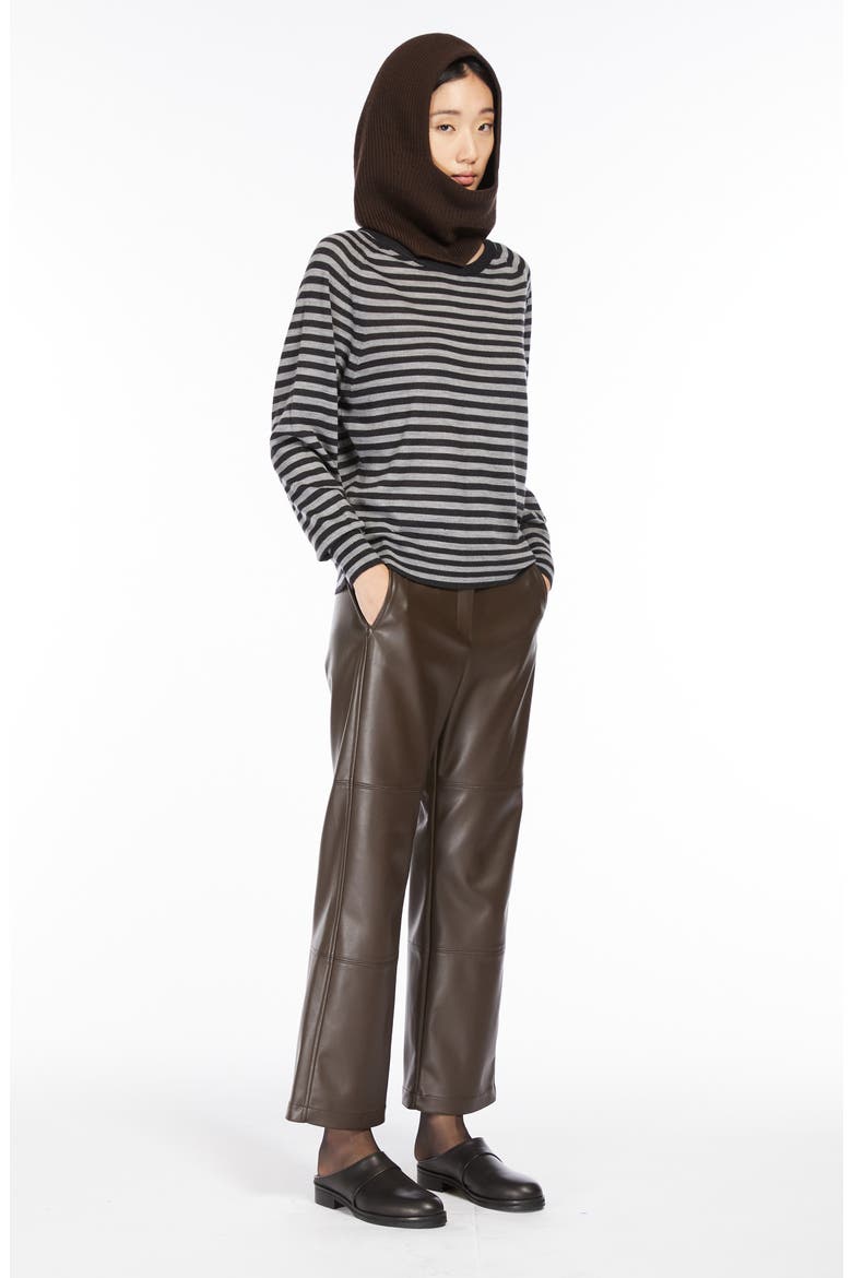 Struzzo Faux Leather Pants, Alternate, color, BROWN