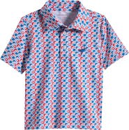 AMERICAN FIT Kids' Baseball Check Print Polo