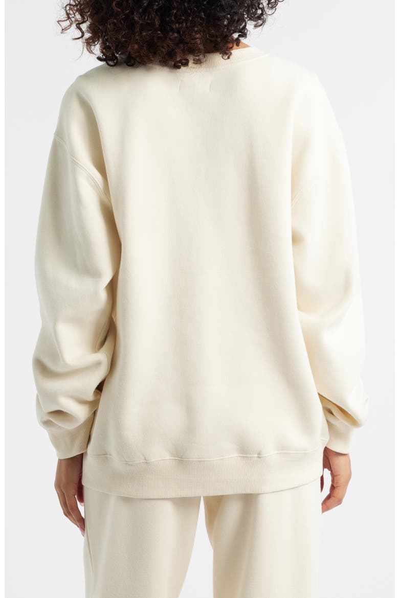 Camp3y Teddy Bear Embroidered Graphic Sweatshirt, Alternate, color, CREAM
