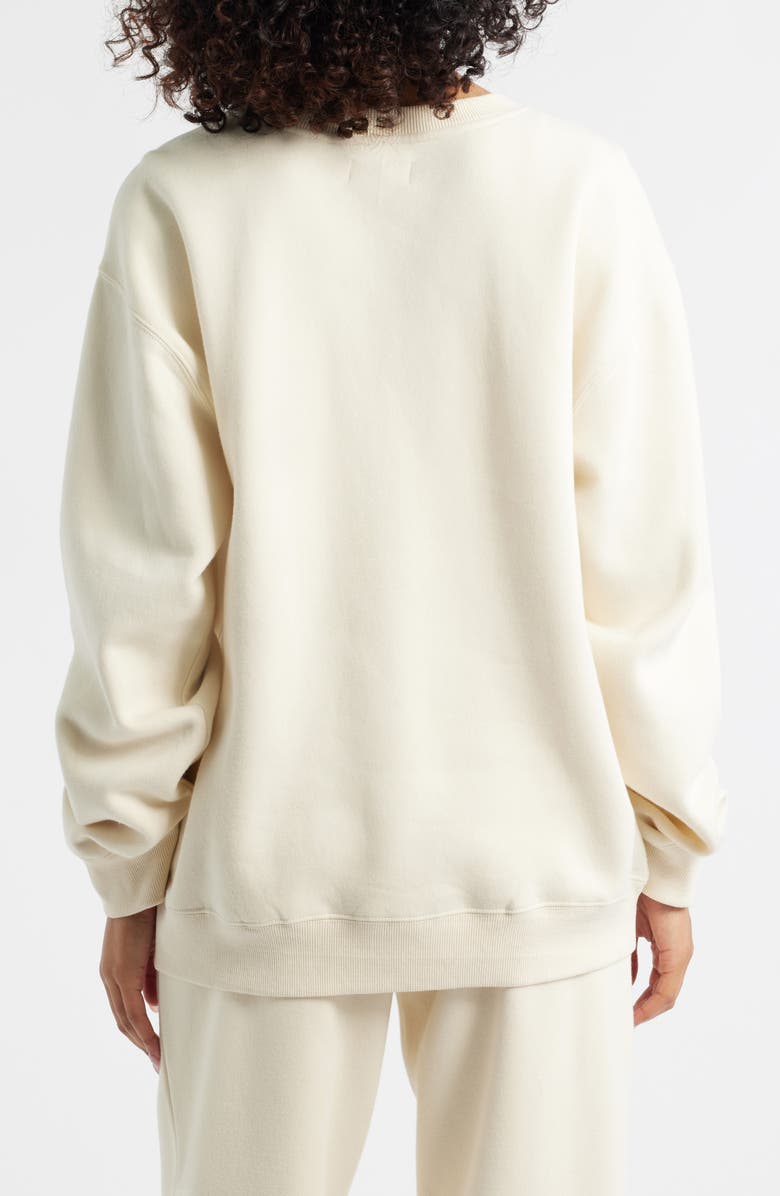 HAPPY CAMP3R Camp3y Teddy Bear Embroidered Graphic Sweatshirt, Alternate, color, Cream