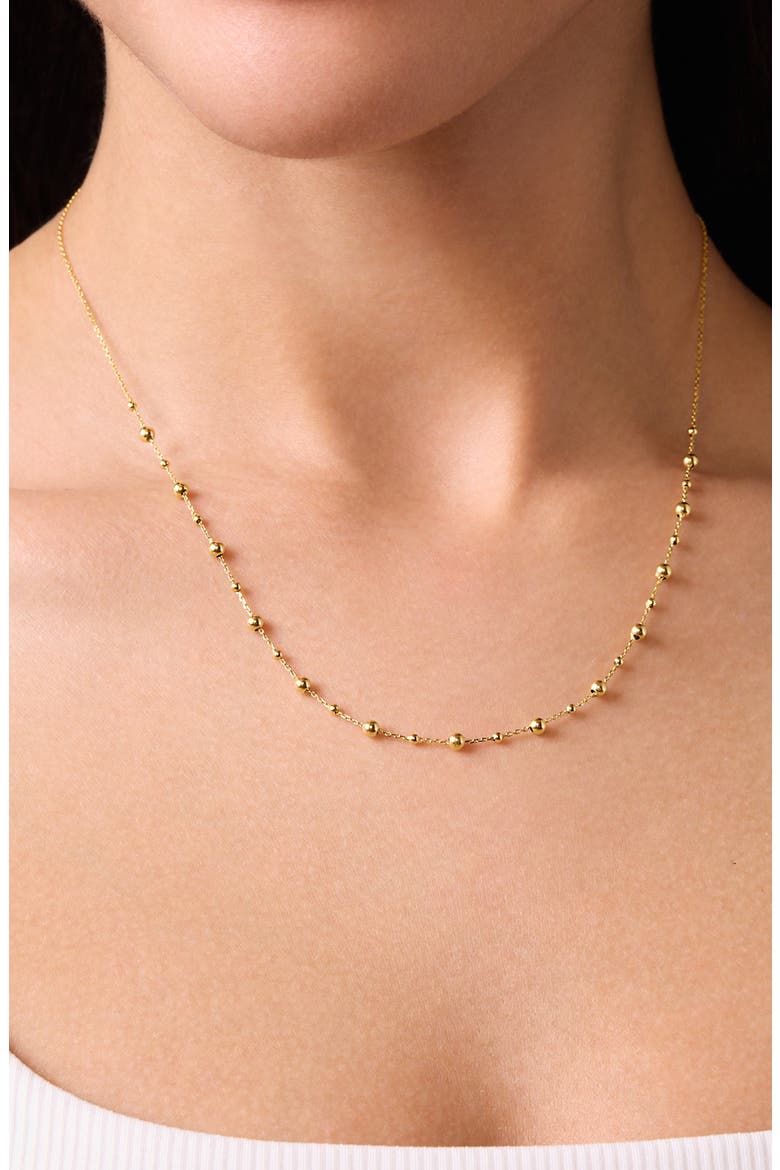 14K Gold Ball Bead Chain Necklace, Alternate, color, 14K YELLOW GOLD