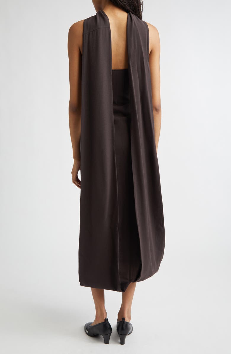 Paloma Wool Alberch Strapless Wool Blend Dress with Attached Scarf, Alternate, color, Grey