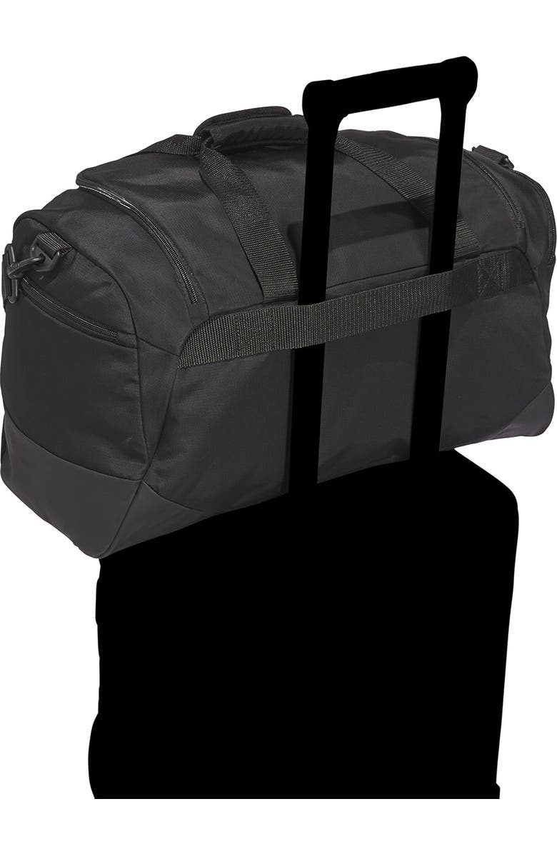 adidas Small Defender 5 Ripstop Duffle Bag, Alternate, color, Black/Silver Metallic