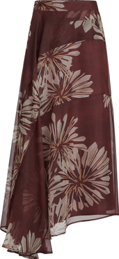 Brunello Cucinelli Bloom print fluid skirt