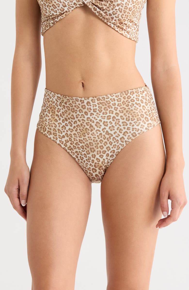 Ramy Brook Dina Leopard Bikini Bottoms, Main, color, Light Leopard