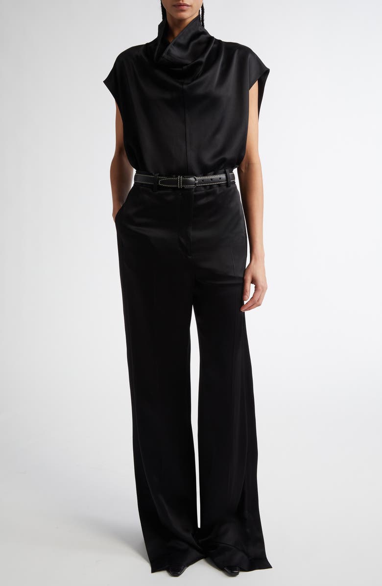 TOTEME Sleeveless Funnel Neck Top, Alternate, color, Black