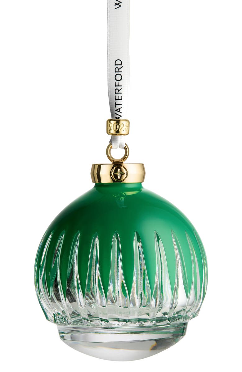 Waterford New Year 2026 Green Firework Bauble Crystal Ornament, Alternate, color, Green