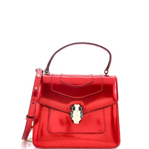 Serpenti Top Handle Bag Patent Small