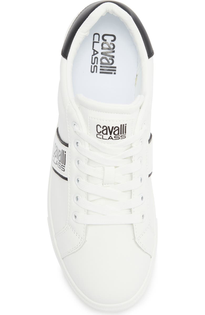 Roberto Cavalli Class Sneaker, Alternate, color, White/ Black