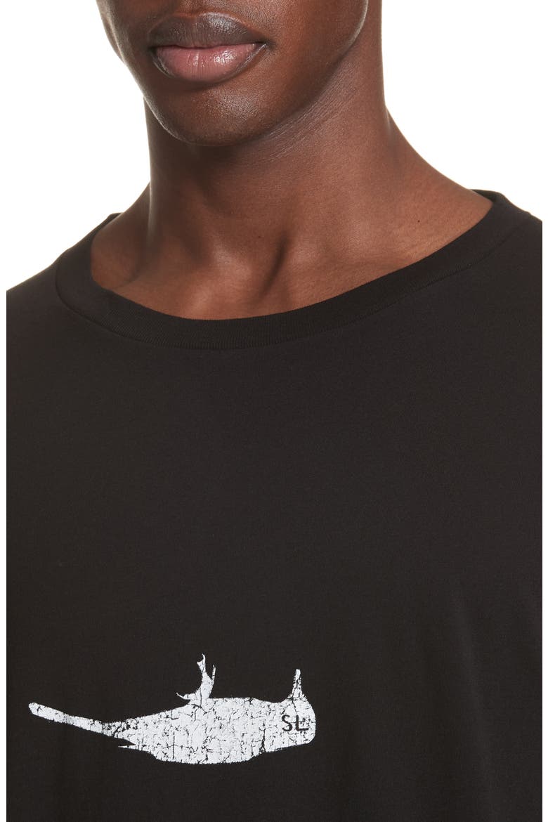 Bird Graphic T-Shirt, Alternate, color, BLACK