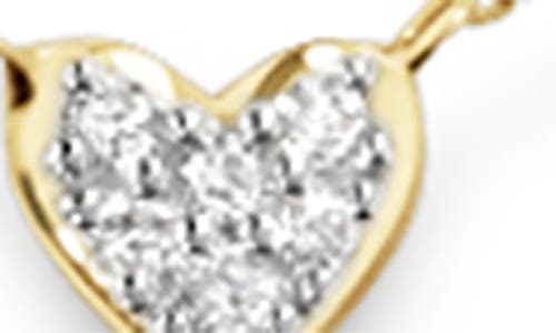 Monica Vinader Lab-created Diamond Mini Heart Charm Necklace In 14kt Solid Gold/lab Diamond