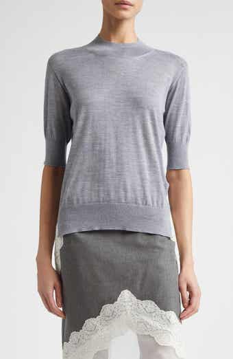 Seamless Short Sleeve Cashmere, Wool & Silk Sweater