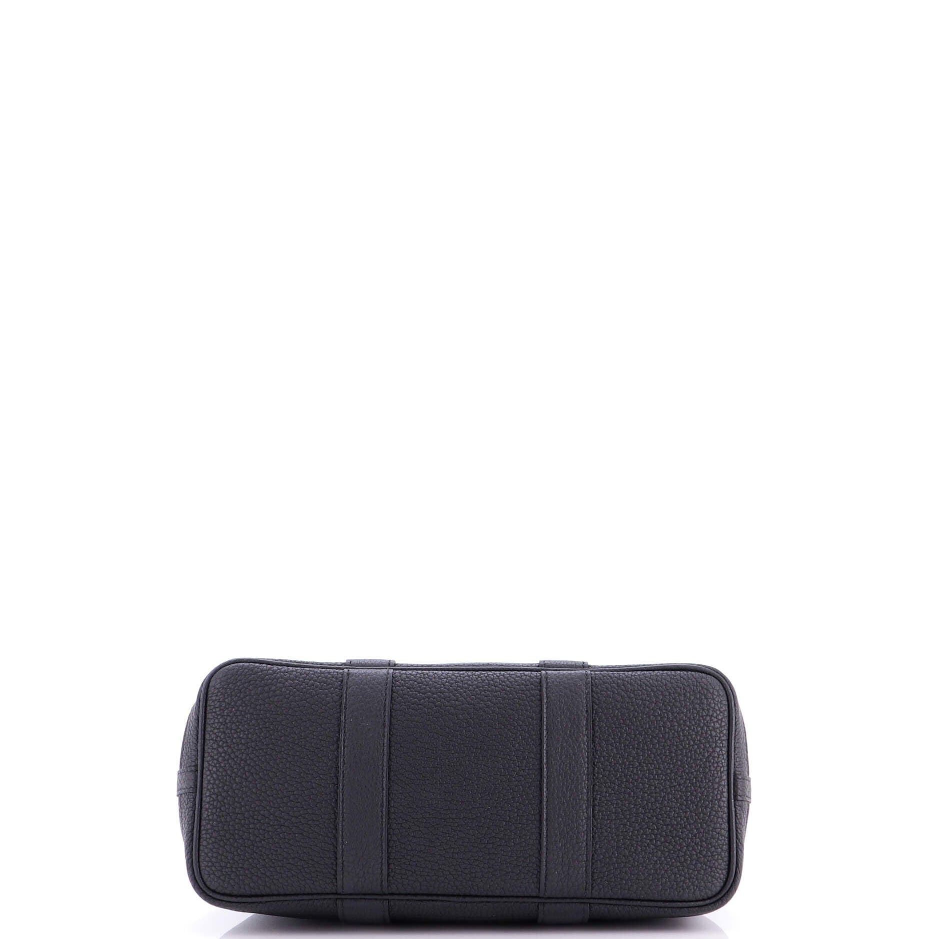 Pre-Owned Hermes Garden Party Tote Leather 30, Alternate, color, Noir