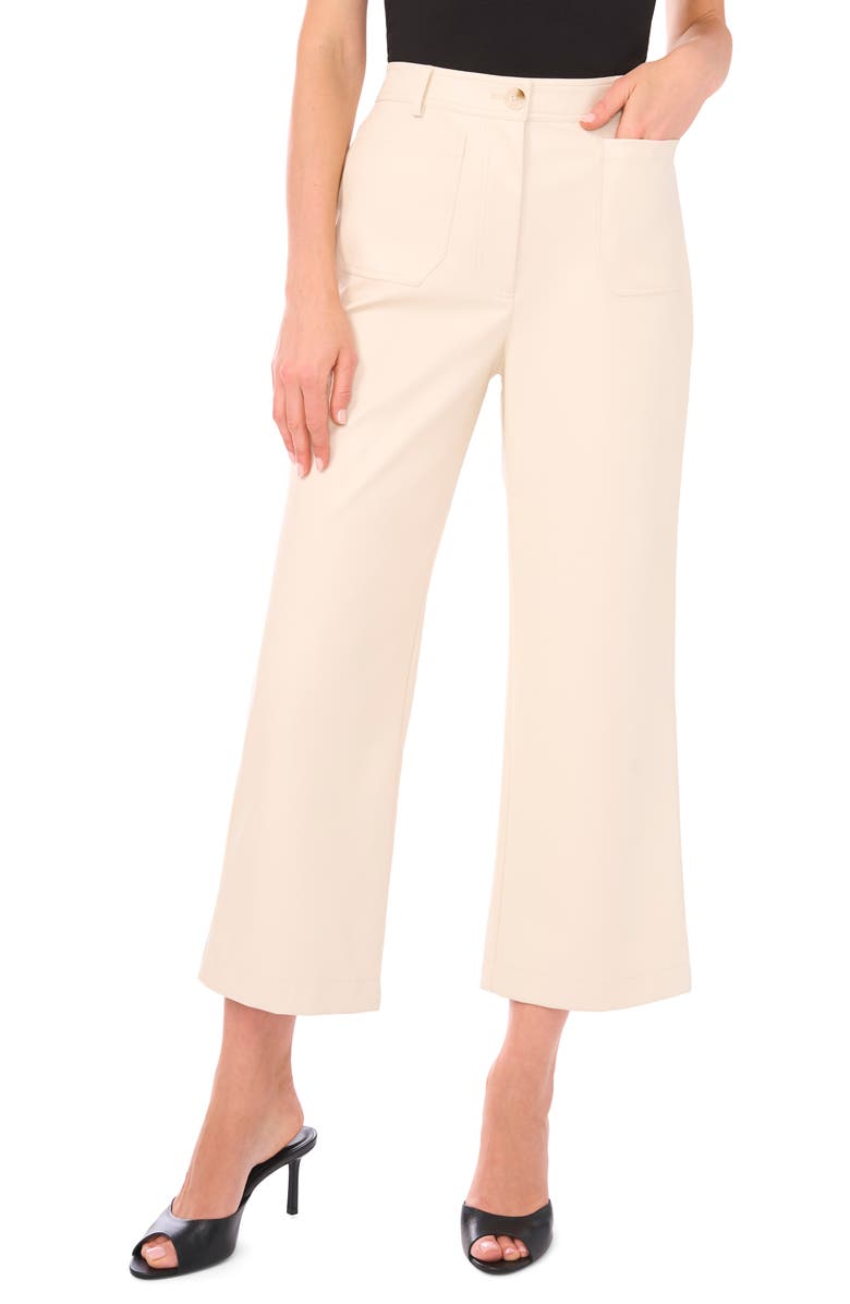 Vince Camuto Patch Pocket Coated Pants, Main, color, Birch