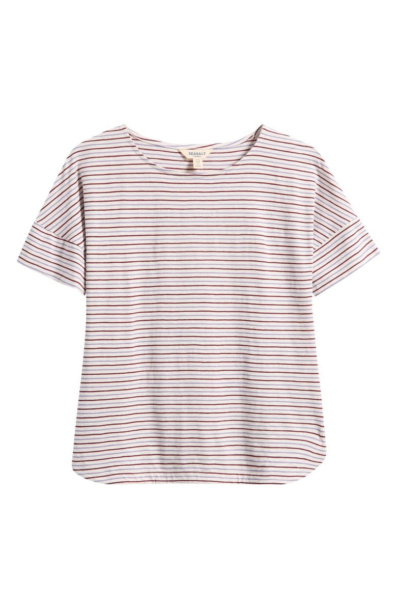 Seasalt Cornwall Bryher Stripe T-Shirt, Main, color, Profile Bergamont