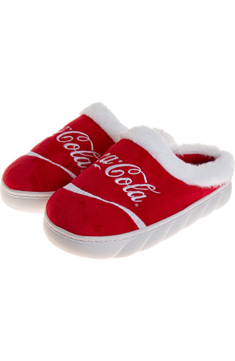 JOSMO Coca-Cola<sup>®</sup> Faux Fur Trim Slipper, Alternate, color, Red White
