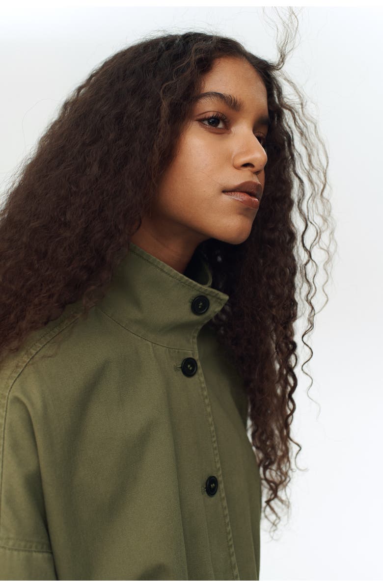 H&M Twill Jacket, Alternate, color, Khaki Green