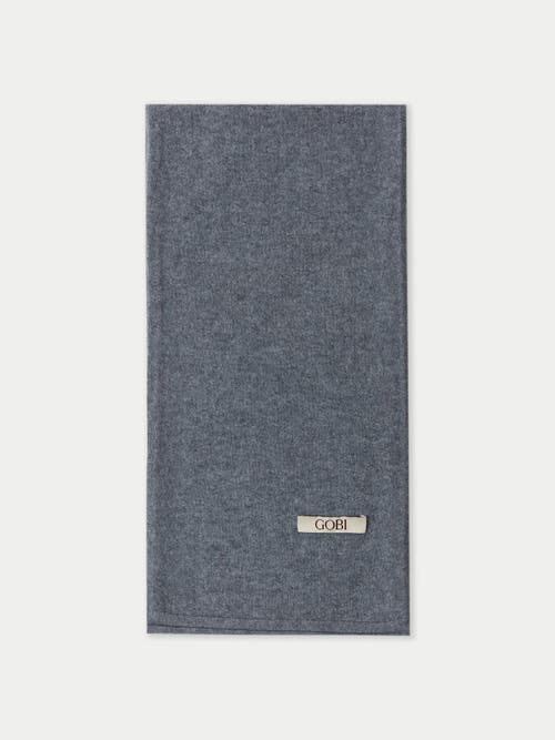 Gobi Cashmere Cashmere Jersey Knit Scarf In Gray