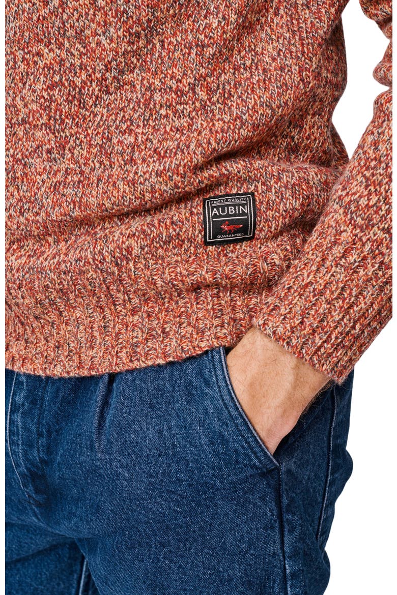 Riply Twist Crew Neck Sweater, Alternate, color, Rust Twist
