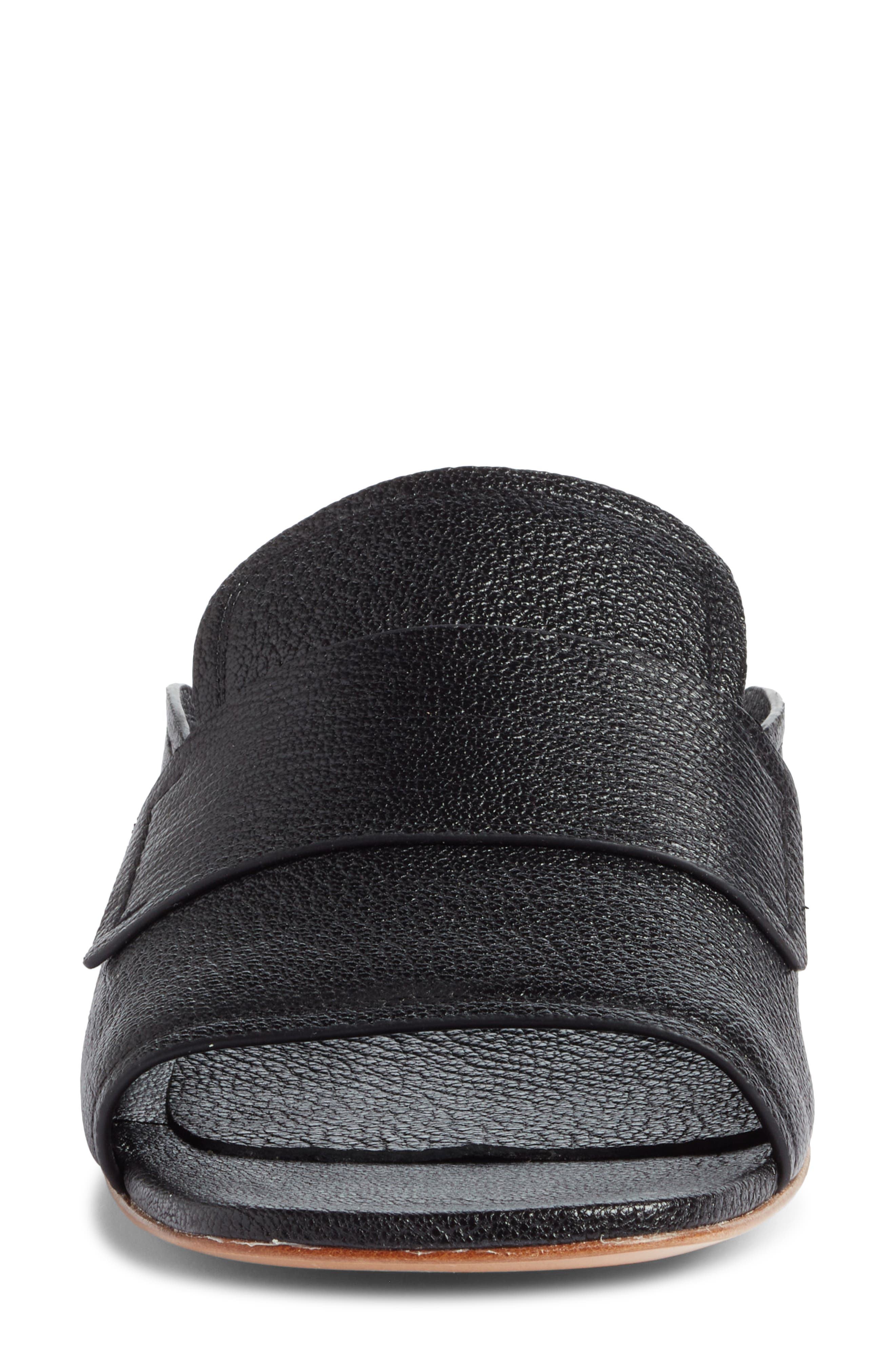 Ebba Slide Sandal, Alternate, color, BLACK PETITGRAIN