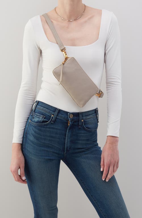 Hobo Slim Fern Leather Belt Bag In Taupe