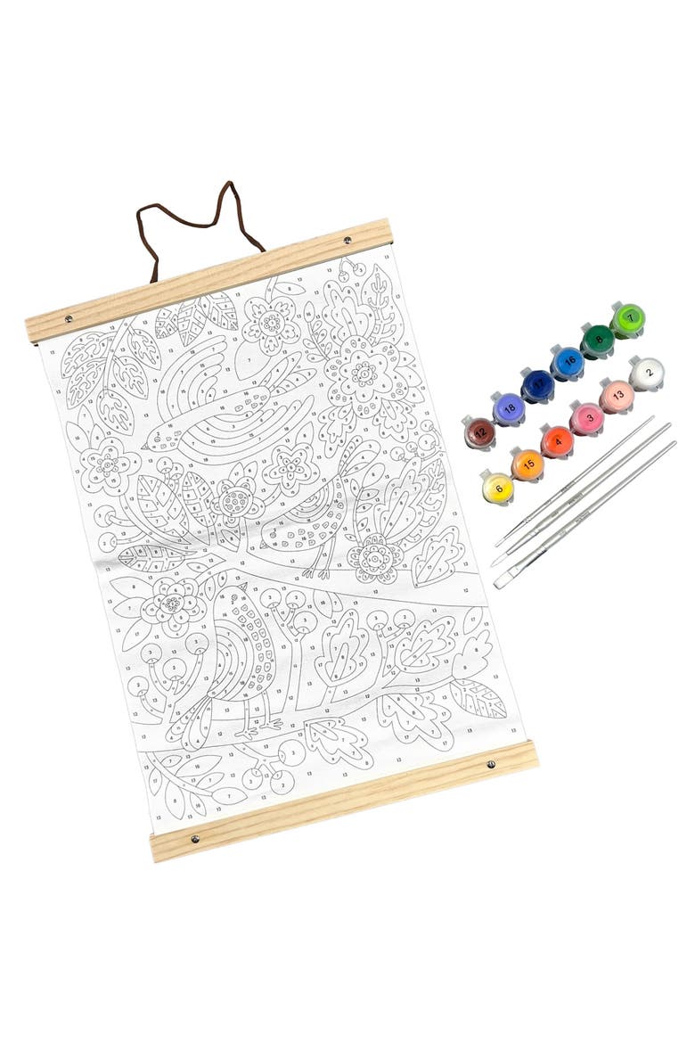 Paintology Paint By Number Birds Canvas Kit, Alternate, color, Multicolored