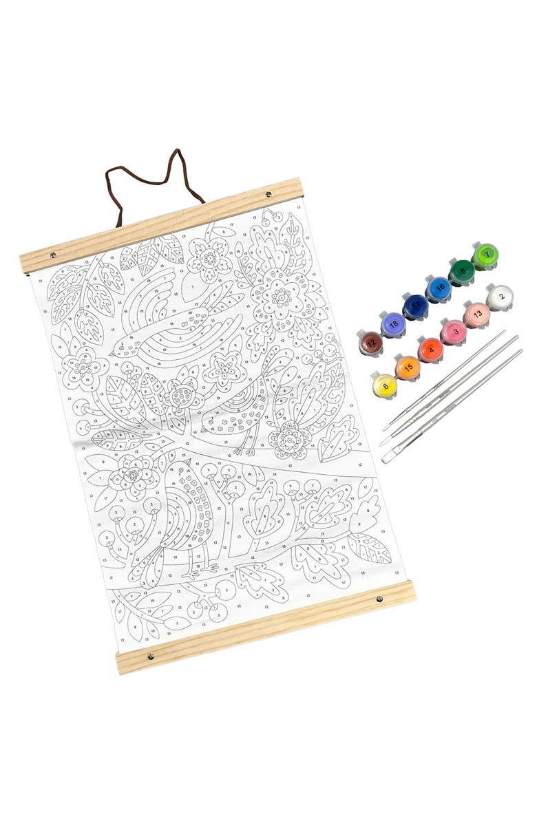 OOLY Paintology Paint By Number Birds Canvas Kit, Alternate, color, Multicolored