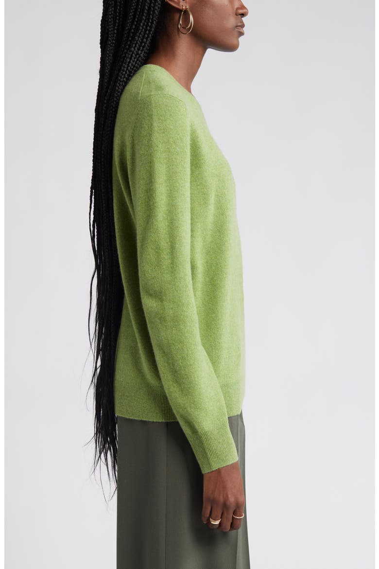 Cashmere Crewneck Sweater, Alternate, color, OLIVE EPSOM