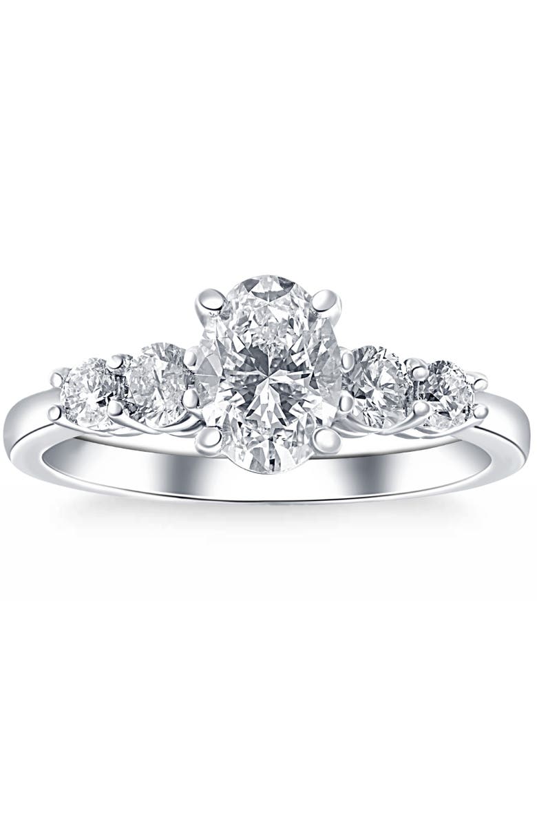 Bliss Diamond 1 1/2Ct TW Oval Cut Engagement Ring 14k Gold Lab Grown, Main, color, 14K White Gold