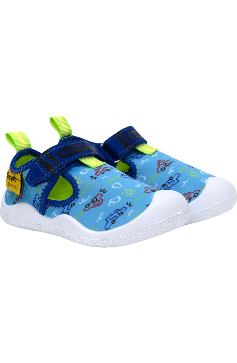 Robeez<sup>®</sup> Kids' Car Doodles Sandal, Main, color, Medium Blue