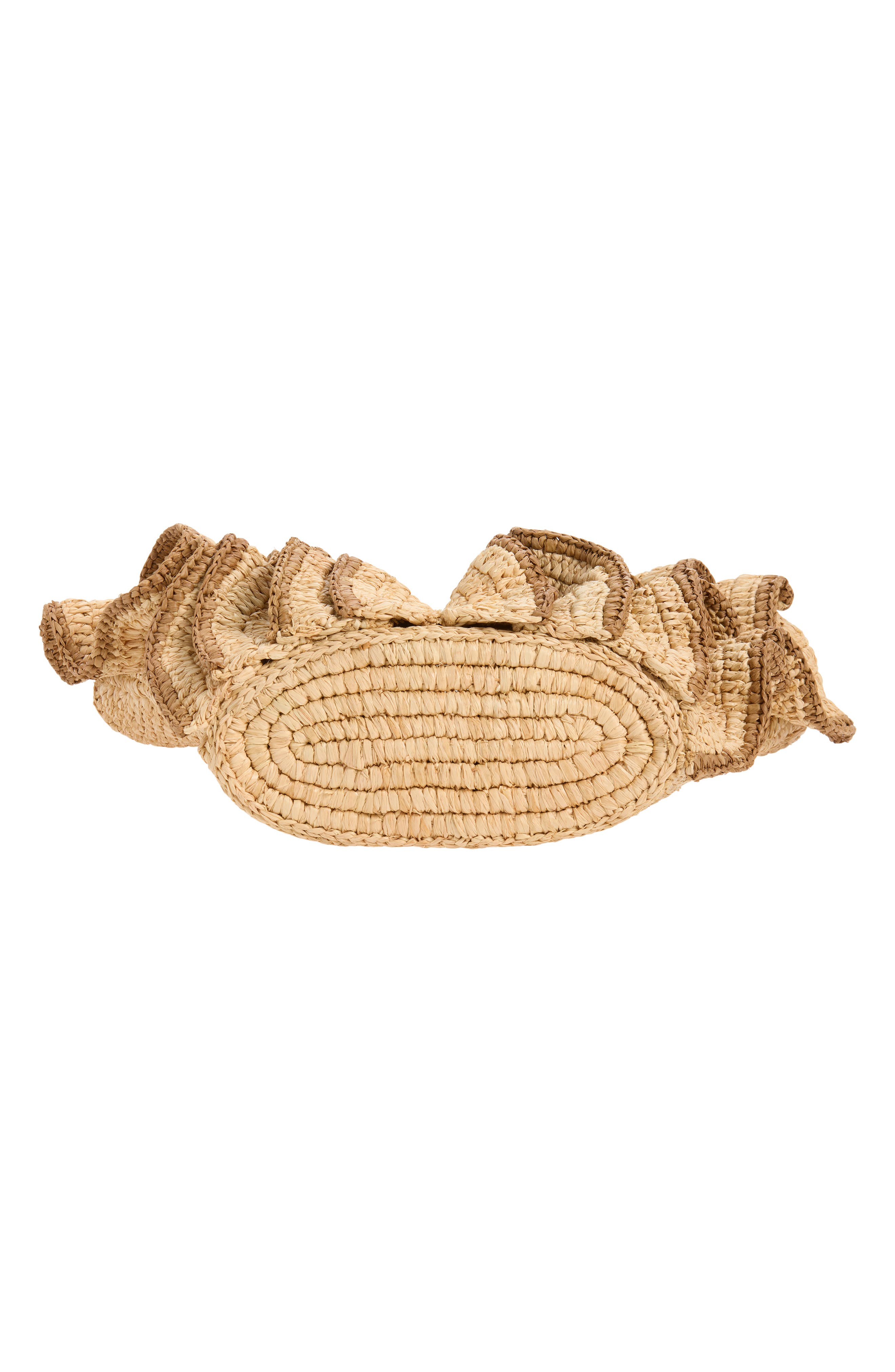 Small Goldentime Ruffled Tote, Alternate, color, NATURAL