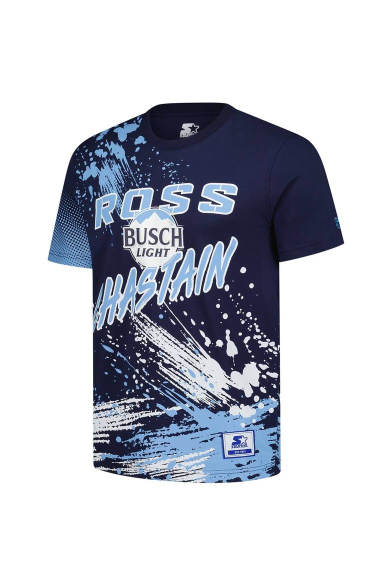 Men's Starter Blue Ross Chastain Touchdown Extreme T-Shirt, Alternate, color, Blue