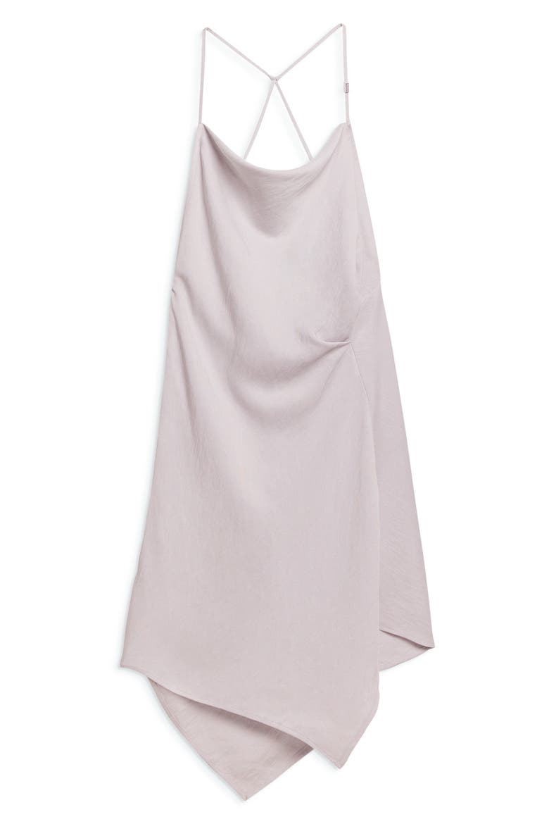 Scarf Hem Knot Slipdress, Alternate, color, ICE