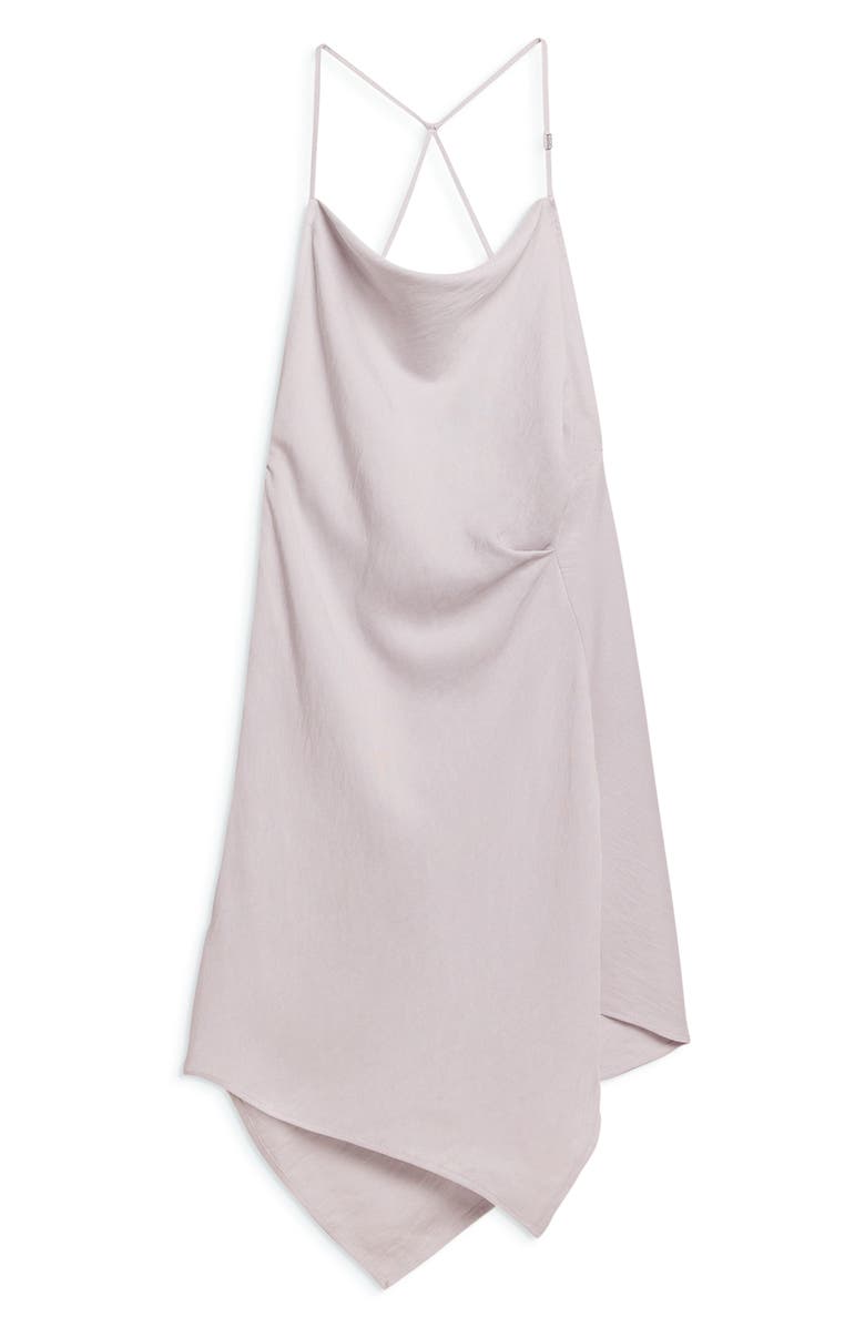 Helmut Lang Scarf Hem Knot Slipdress, Alternate, color, Ice