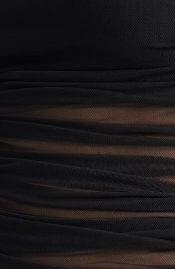 Open Edit Ruched Mesh Camisole | Nordstrom