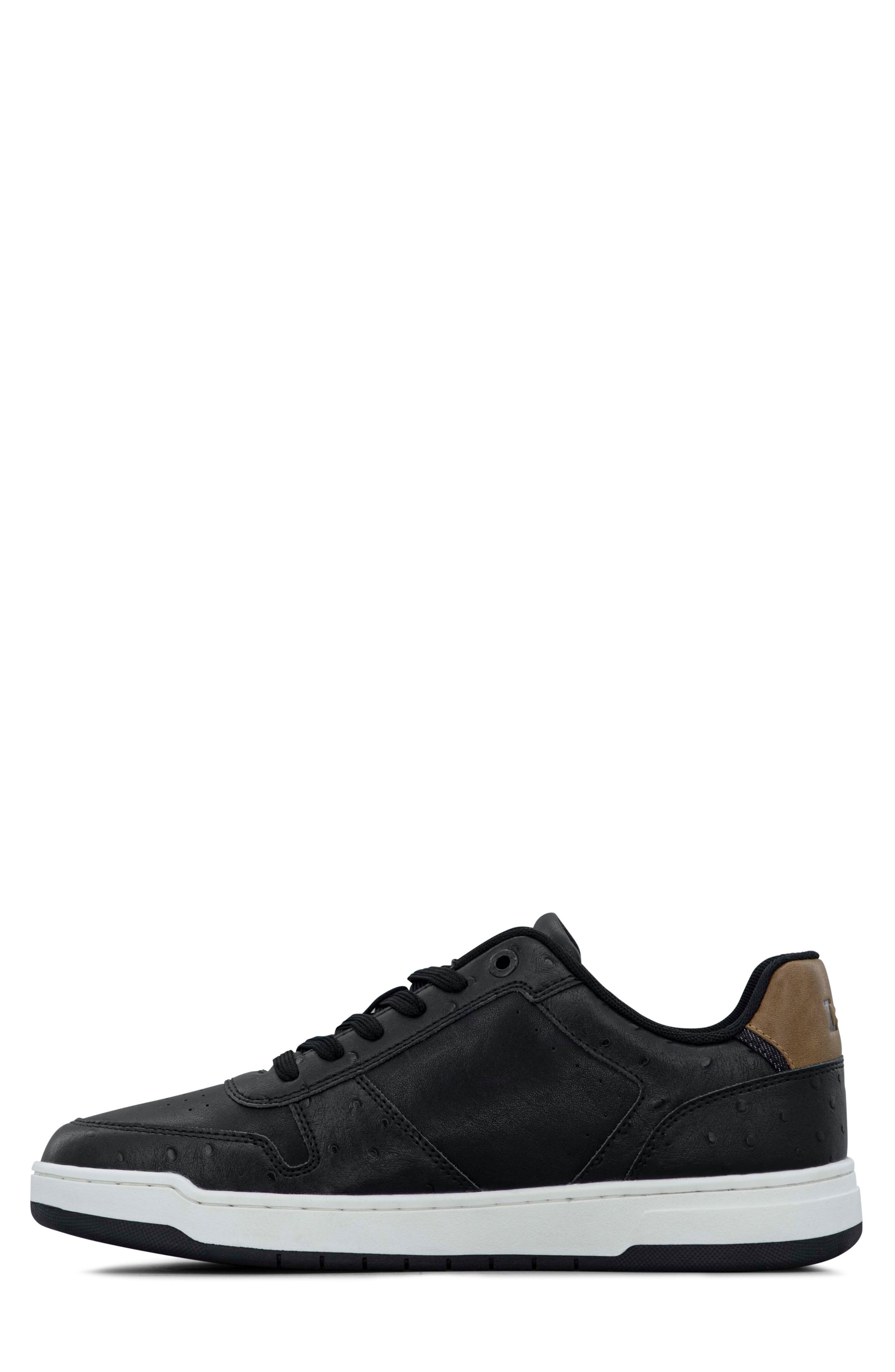 Specter EXO Faux Leather Sneaker, Alternate, color, BLACK/ BLACK/ OSTRICH