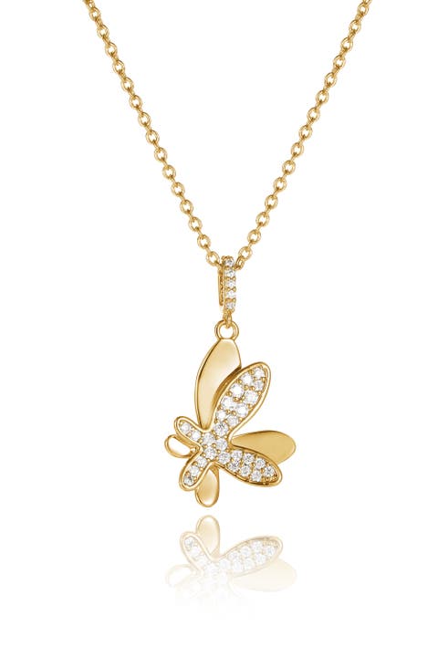 Pavé Butterfly Pendant Necklace