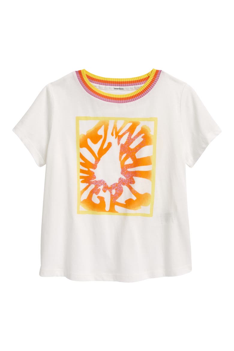 Estelle Logo Graphic Cotton Tee, Main, color, IVORY