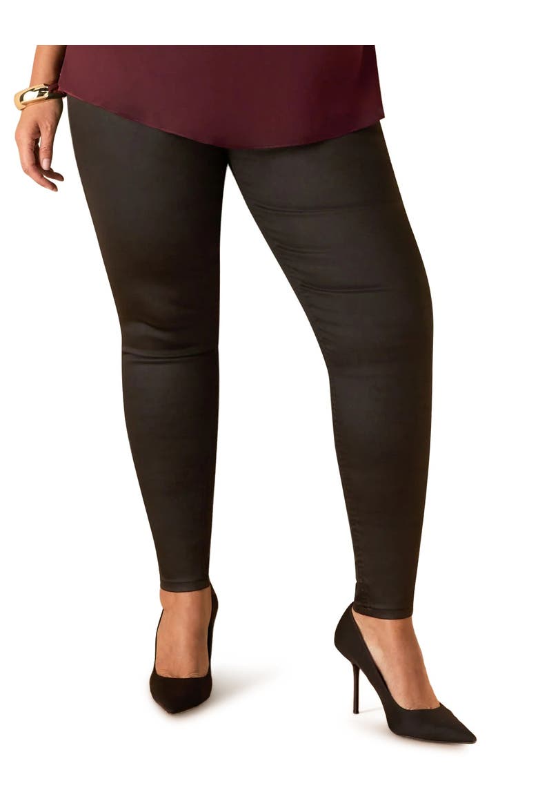Coated Jegging, Alternate, color, Black