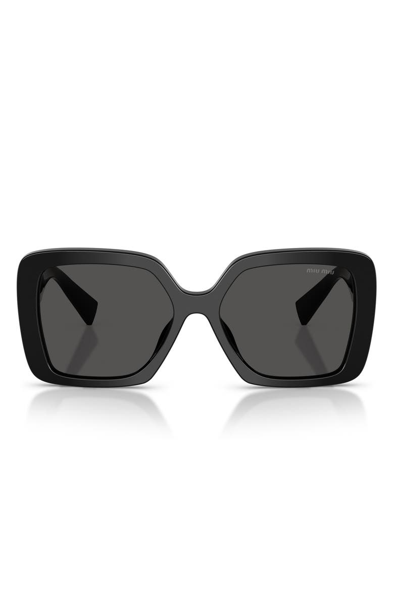 Miu Miu 56mm Butterfly Sunglasses, Main, color, Black/ Dark Grey