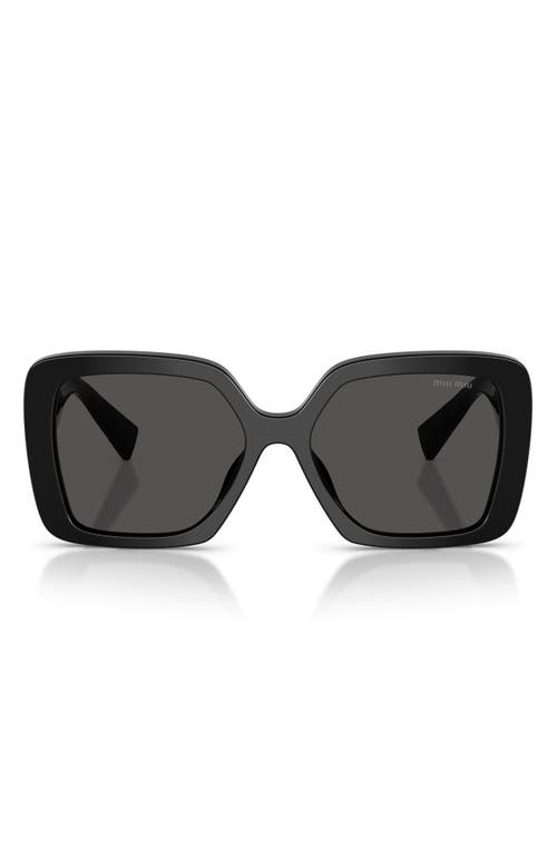 Miu Miu 56mm Butterfly Sunglasses In Black