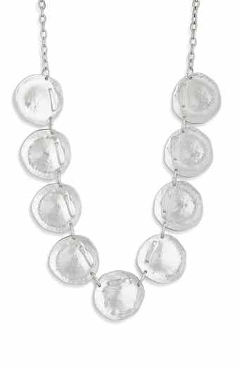 Textured Disc Frontal Necklace