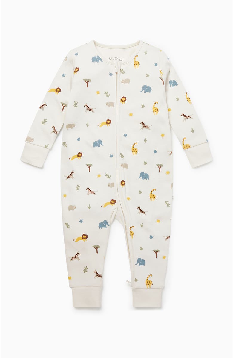 MORI Two Way Zip-Up Romper, Main, color, Safari