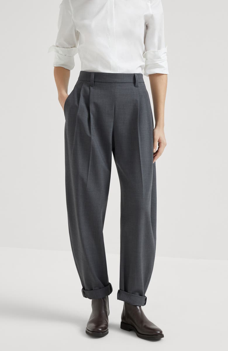 Brunello Cucinelli Slouchy trousers, Alternate, color, Anthracite