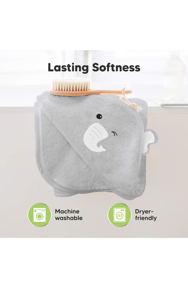 KeaBabies Cuddle Baby Hooded Towel, Alternate, color, Elephant