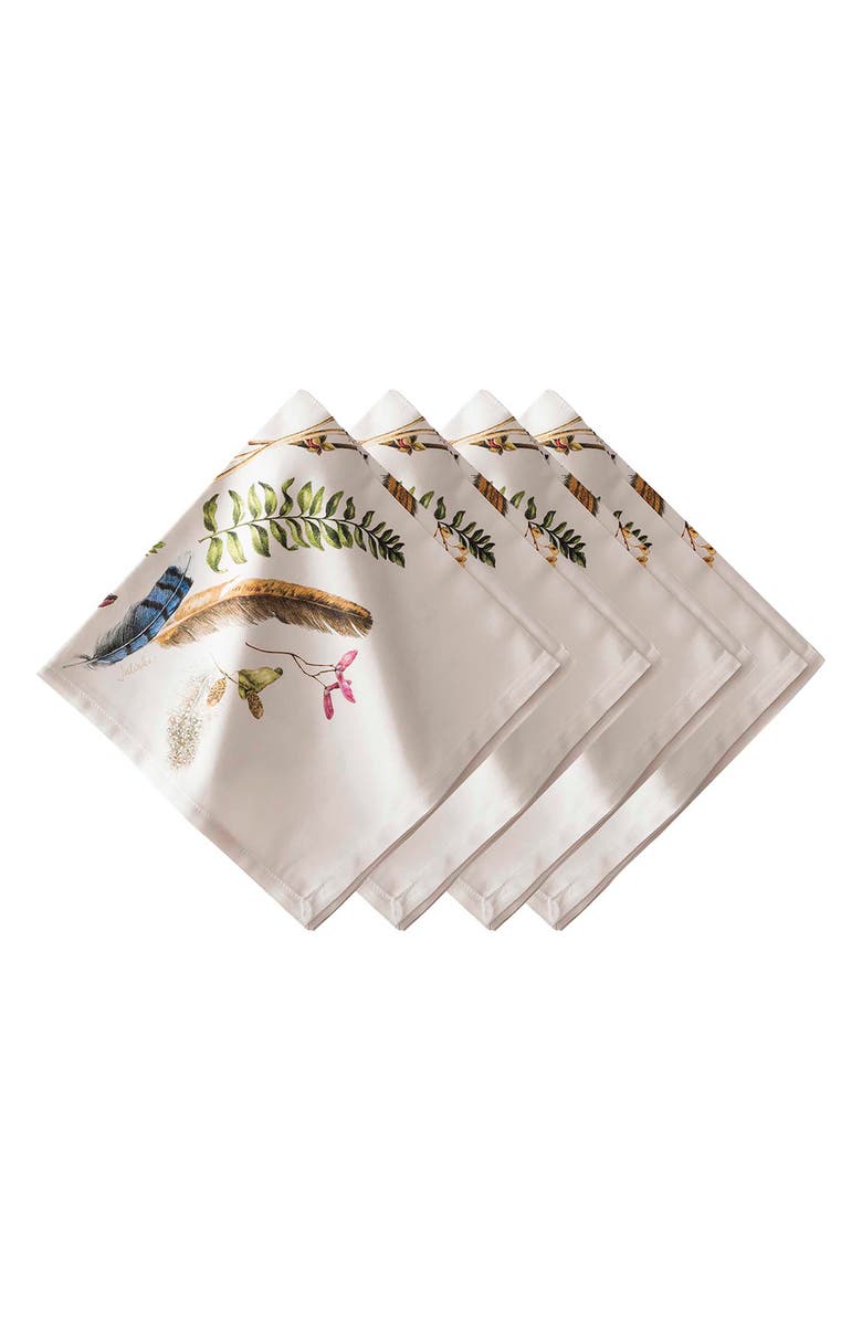 Juliska Forest Walk Set of 4 Napkins, Main, color, Caf Au Lait