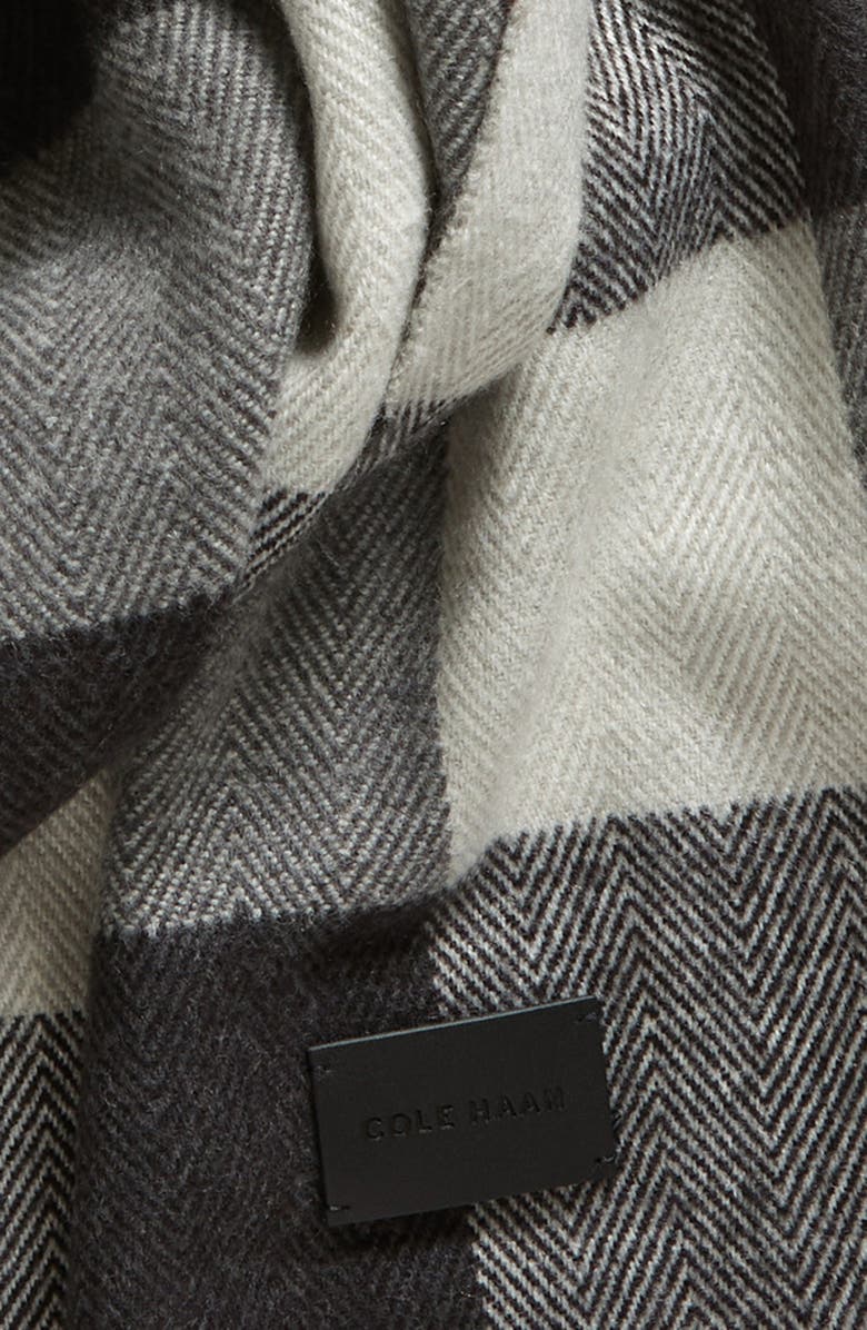 Cole Haan Plaid Fringe Scarf, Alternate, color, 