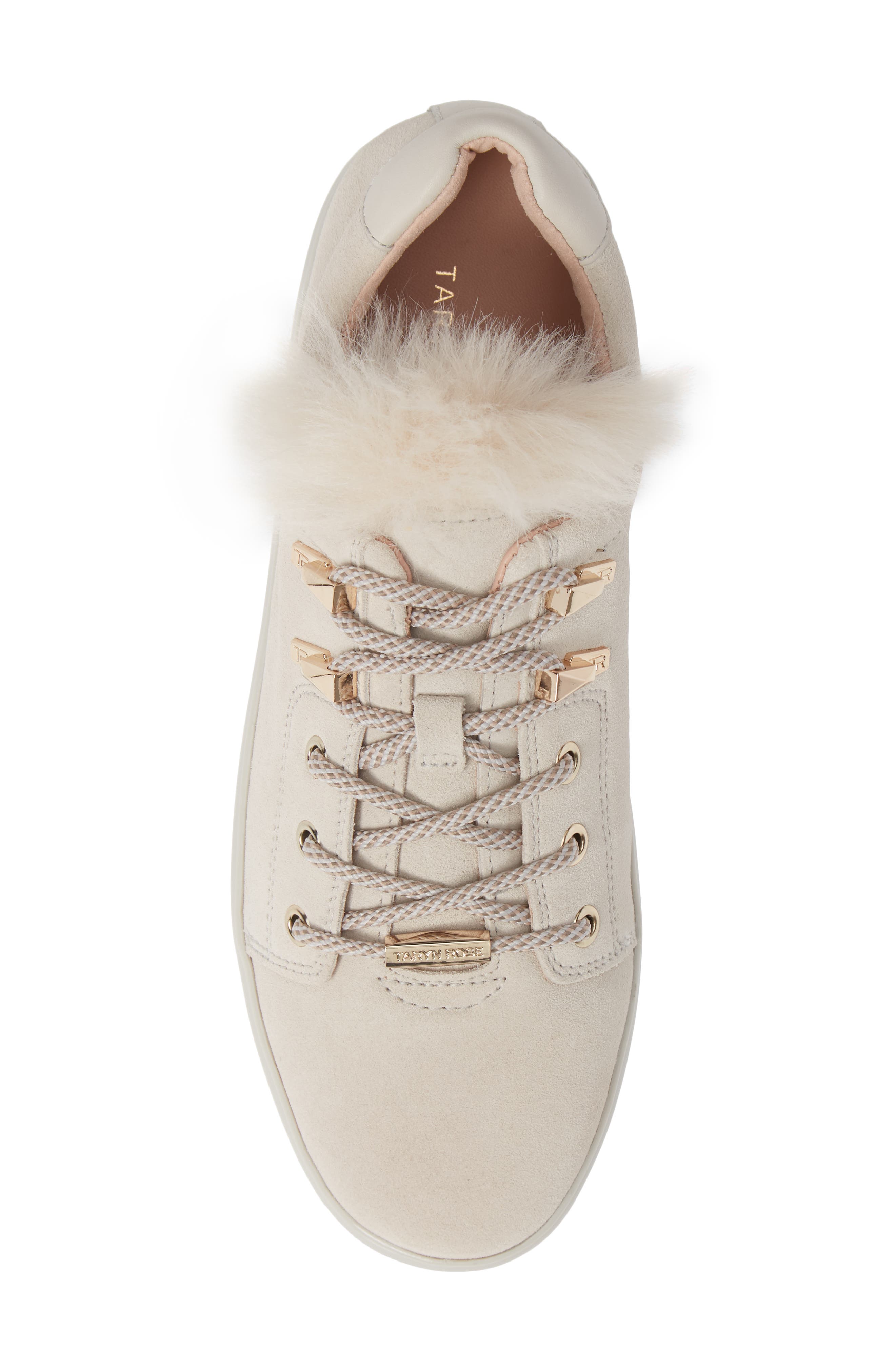 Taryn Rose Georgy Faux Fur Trim Weatherproof Sneaker, Alternate, color, 